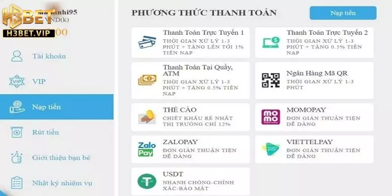 Nạp tiền Nạp tiền